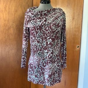 Zenergy by Chico’s paisley cowl neck tunic top S